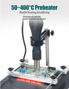 Stazione di Rilavorazione WEP853AAA+ con Pistola ad Aria Calda Automatica Programmabile per Pre-riscaldamento e Dissaldatura - Product Image 4