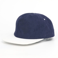 Topi Dad Hat 5 Panel Terlaris, Warna dan Label Custom, Pinggiran Datar, Bahan Corduroy