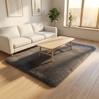 Tapis en fausse fourrure de lapin super doux et moelleux, lavable et antidérapant, de haute qualité, pour l'intérieur, fabriqué en Chine, en vente