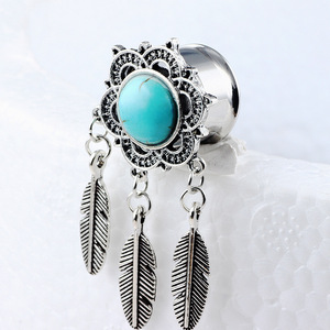 مصنع الفولاذ المقاوم للصدأ الأذن المتوسع تمتد الأذن مقاييس المقابس اللحم الأنفاق الأوزان ثقب مجوهرات للجسم - Product Image 6