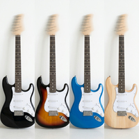 Wholesale ST Electric Guitar Student Beginner 22 Frets Cheap SSS Pickup Guitarra Eletrica Poplar Body Accept OEM ODM Custom Logo