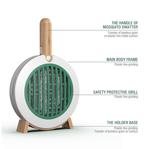 2 trong 1 có thể sạc lại điện muỗi vợt & Fly swatter ABS Vật liệu côn trùng Killer với pin nguồn điện - Product Image 5