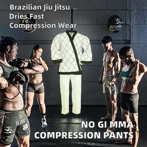 Shorts de BJJ al por Mayor con Logotipo Frontal, 100% Algodón, Transpirables, de Secado Rápido, Ajustados, 160g, Calidad Premium, Directo de Fábrica - Product Image 2