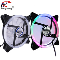 RGB 120mm PC Halo 5 Couleur Inner Glow Case Fans Gaming CPU Air Cooler 12VDC 120x120x25mm pour Ordinateurs et Restaurants