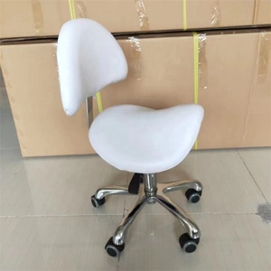 Kisen Foot Spa Beauty Hydraulic pink Brown Black White Pedicure Chair Master <b>Stool</b> with Gold Silver Base and Wheel - Product Image 5
