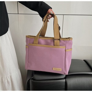 2025 New Korean Style Casual Large Capacity Tote Bag PU <b>Handbag</b> for Commute Lightweight and Versatile for Summer - Product Image 6