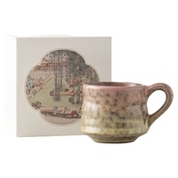 Tasse à café en porcelaine avec anse, résistante aux hautes températures, style rétro chinois, emballage cadeau, pour le petit-déjeuner au bureau