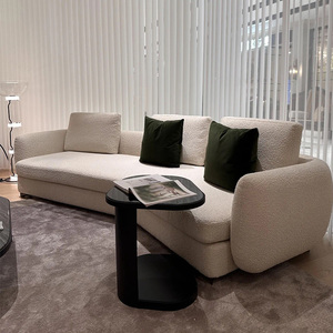 Divano Monoposto <span class=keywords><strong>Italiano</strong></span> di Design Creativo ad Arco Curvo Imbottito in Spugna Rivestito in Tessuto per Soggiorno Saint-Germain Grande Dimensione - Product Image 4