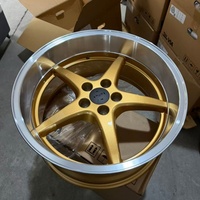 Jantes 18 pouces 5x108 style cinq branches Ocean avec lèvre polie, compatibles Volvo, finition rouge candy usinée, en stock