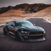 Kit carrosserie large CD de haute qualité en PP pour Ford Mustang 15-17, comprenant une lèvre avant, des extensions d'ailes, des jupes latérales et un diffuseur arrière