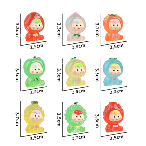 Wholesale Fruit Bady DIY Resin Accessories Cute Key Chains Office Decoration Resin Custom Resin Jewelry for Decoration