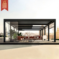 Oscar Pergola Mobilier de patio extérieur d'usine Gazebo de jardin imperméable Couverture de cour Kit rétractable Pergolas à persiennes en aluminium