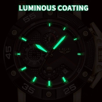 Montre chronographe à quartz pour homme, trois sous-cadrans, cadran noir, boîtier en or rose, bracelet en silicone, montre de sport et de course