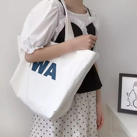 Sac de courses pliable en toile de coton vierge de 12 oz, grand format, personnalisé avec logo imprimé, respectueux de l'environnement, pour la vente en gros