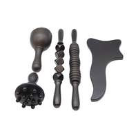 Kit d'outils de thérapie de luxe 5 en 1, ensemble d'outils professionnels en bois pour le modelage du corps