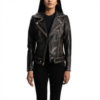 Veste de moto légère coupe-vent en cuir fendu pour femme, manches longues, fermeture éclair, logo personnalisé, vente en gros, OEM, marque privée, Amazop