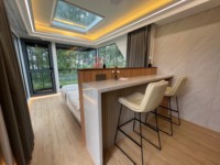 Luxe, intelligent, portable, 8,5 m, 28 ㎡   Capsule spatiale mobile, maisons préfabriquées, cabane mobile, maisonnette avec salle de bain pour l'extérieur