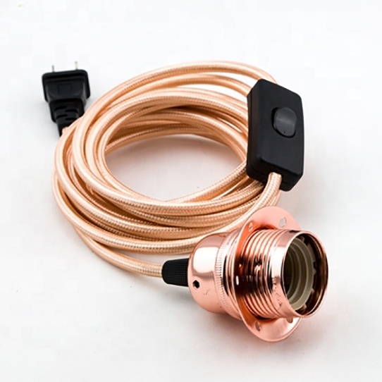 Aluminium E12 to E26 Base Socket Table Bulb Holders E27 Lamp Holder with Wire Screw Style