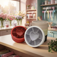 Boîte Cadeau Ronde Transparente en PVC de Haute Qualité avec Fenêtre, Multi-compartiments, pour Fruits, Fleurs ou Emballage Cadeau
