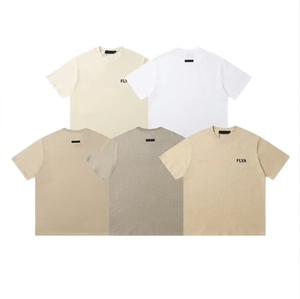 Fournisseur en gros de tissus de haute qualité sur mesure, t-shirt streetwear à épaules tombantes en coton avec broderie 3D, grande taille, pour hommes - Product Image 1