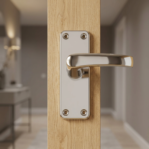 Poignée de porte en aluminium de qualité supérieure, design élégant, avec plaque de fixation, pour usage domestique et professionnel, provenant d'Inde. - Product Image 2