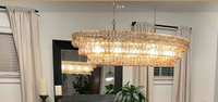 Nouveau Lustre Rétro Américain de Luxe en Verre Ambré 2026 pour Villa, Salon, Chambre Créative, Hôtel - Suspension Circulaire Décorative