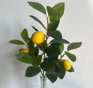 Màu vàng chanh cây chi nhánh chanh trái cây chi nhánh Nhà máy trái cây nhựa Lụa Nhân Tạo chanh chi nhánh cho nhà hàng quán cà phê trang trí nội thất - Product Image 3