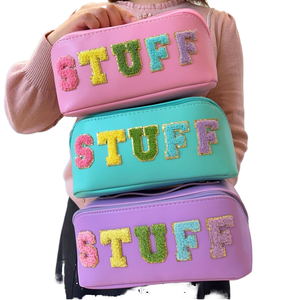 Bolsa de Maquillaje Plegable Impermeable de PU de Gran Capacidad y Alta Calidad con Cremallera, Organizador Portátil de Viaje para Mujer, Estilo Preppy Candy - Product Image 1