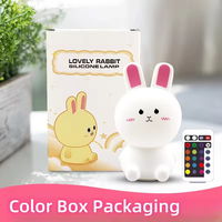 Veilleuse pour enfants, lumière douce et mignonne, protège les yeux, lampe en forme de lapin, veilleuse rechargeable pour enfants, tout-petits, chambre à coucher