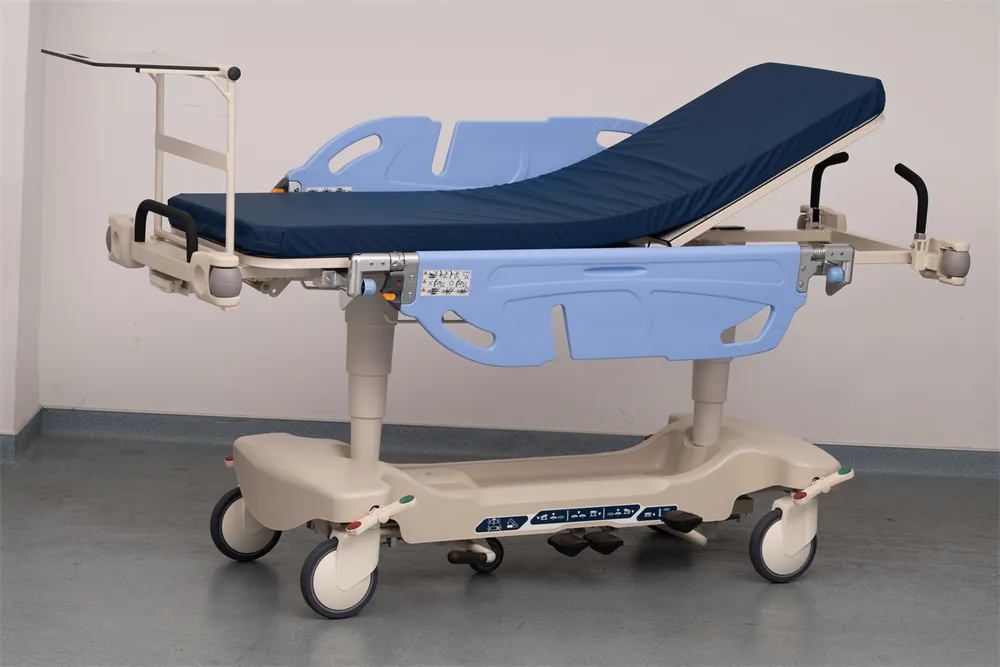 Hospital Emergency Transfer Trolley Clinical Manual Transfer Cart