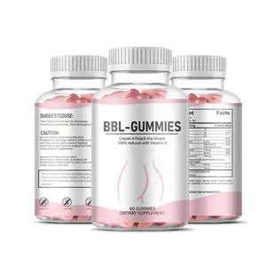 Private Label bbl gummies Breast Hip and big Butt Enlargement Gummies pour les fesses en sachet