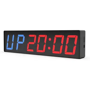 卸売Jhering1インチスポーツ時計タイマーCrossfitリモートコントロールプログラム可能な間隔ジム時計