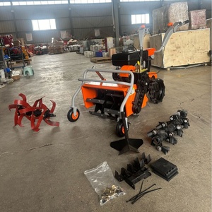 Micro-motoculteur multifonctionnel à quatre roues motrices, nouveau modèle, petite machine de désherbage et de bêchage rotative pour vergers, pour le desserrage du sol - Notre usine - Product Image 2