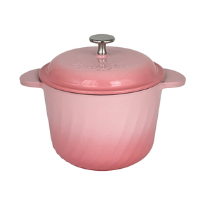 Nồi đất nung nhỏ bằng gang tráng men cao cấp, dùng để nấu cháo, cơm, mì Ý, nướng, có nắp và lớp lót bằng đá nung - Product Image 3