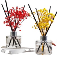 Diffuseur de parfum DIY en rotin et fleurs séchées pour hôtel, toilettes et maison, huile essentielle longue durée, écologique, sans BPA, capacité 200 ml