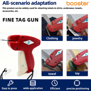 Aiguille fine Booster Bos-FT pour pistolet de pose à chaud, pistolet rouge pour étiquettes de vêtements avec broches standard, en stock - Product Image 2