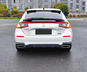 <b>For</b> Honda Civic Hatchback 11th Gen 2023 Body Kit Rear Bumper Lip Splitters <b>Diffuser</b> Glossy Black Mugen Style <b>Car</b> Accessories - Product Image 2