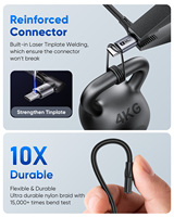 Cable de Alimentación USB C de 60W y 90 Grados SUNGUY, Cable de Carga Rápida Tipo C, Cable de Datos USB C de Ángulo Recto para Teléfono Móvil, Computadora Portátil y Automóvil