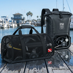 Bolsa para Equipo de Buceo, Bolsa de Malla para Regulador de Buceo, Mochila Sumergible Impermeable IP68, para Aletas de Natación, 1000D Cordura - Product Image 3