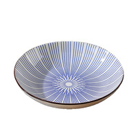 Assiette creuse en céramique japonaise de style vintage, assiette ronde pour restaurant, assiette plate pour pizza, dessert, vaisselle