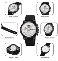 Jam tangan silika pria, arloji silika kualitas tinggi fesyen 2468 merek terkenal Tiongkok, jam tangan multifungsi tanggal waktu Stopwatch