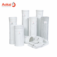 Sac filtrant anti-poussière en feutre aiguilleté polyester enduit de PTFE ; Filtre antistatique résistant à la corrosion de qualité industrielle pour l'industrie chimique fine, fabriqué en Chine