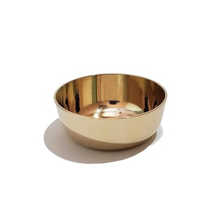 Bol de service en métal naturel pour salade de fruits, idéal pour la cuisine à domicile et la décoration de mariage - Product Image 2