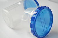 Boîte de rangement plastique étanche, boîte de stockage réutilisable hermétique de qualité alimentaire pour bonbons cookies noix injection rond en pp avec couvercle torsadé