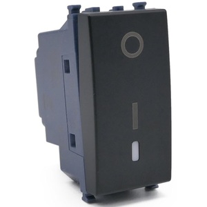 Interruptor Bipolar Negro Compatible con Vimar Arke - Product Image 1