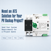 Commutateur de transfert automatique monophasé ATS 2P 100A 230V double alimentation 6kA Classe PC pour onduleur solaire photovoltaïque sur rail DIN