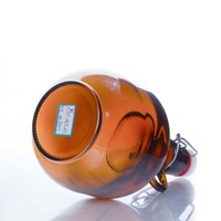 Bouteilles de boisson de bière en verre brun ambré personnalisées 32oz 64oz cruche à dessus pivotant Growler avec petite poignée