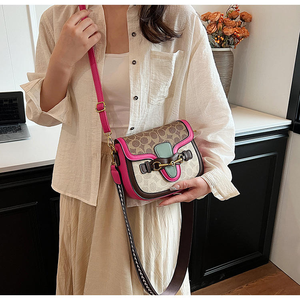 กระเป๋าสะพายข้างทรงฝาพับ ดีไซน์เก๋ กระเป๋าทรงสี่เหลี่ยมเล็ก สวยหรู สำหรับผู้หญิง น้ำหนักเบา และกะทัดรัด - Product Image 4