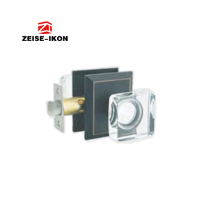 مقابض أبواب كريستالية مع قفل، مقابض أبواب كريستالية سوداء لغرف النوم والحمامات، طقم مقابض أبواب زجاجية كريستالية - Product Image 3