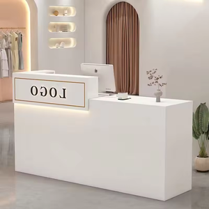 Sang Trọng Hiện Đại Hiệu Cắt Tóc Cửa Hàng Phía Trước Biểu Tượng Tùy Chỉnh Bằng Gỗ Truy Cập Bảng Vẻ Đẹp Salon Bàn Tiếp Tân - Product Image 1